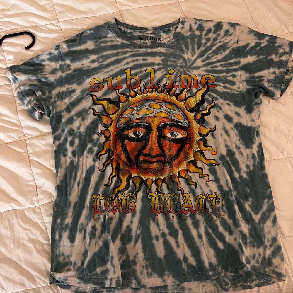 Sublime tie dye. PacSun, street west style shirt (faded print)